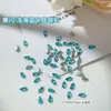 Joia para Nail Art Gota de Água Zircônia Amarelo Dourado Outono e Inverno Brilho Mini Borda Invertida Gota Longa Base Plana Zircônia Diamante Unha Diamante