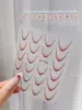Arte de Unhas Gradiente Adesivos Franceses Ano Novo Novo High-End Versátil Sorriso Listra Adesivos Decorações de Unha Vestíveis