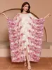 Vestido estampado de estilo europeo y americano, holgado, talla grande, con mangas murciélago, abertura y diseño de capa de longitud media, nuevo para 2026, transfronterizo, para mujer