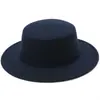 Directo de fábrica otoño e invierno moda sombrero simple coreano retro sombrero de lana británico sombrero plano para mujer