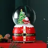 Casa de Biscoito de Natal Criativa Ornamento de Bola de Cristal Brilhante Papai Noel Bola de Vidro Decoração de Mesa Artesanato em Resina