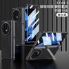 Funda Plegable de Piel de Oveja para Pantalla Adecuada para Vivo X Fold3 Pro, Funda de Cobertura Total Magnética para Bisagra con Soporte para Teléfono