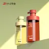 Botella dispensadora de plástico con pulsador para producto de cuidado de la piel 500 ml Botella para gel de baño y gel de ducha de PET Material de embalaje de lámina de oro electrochapada esmerilada