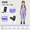 Macacão de Pesca Infantil, Calça D'água Inteira de Couro PVC, Roupa Impermeável para Crianças Brincando na Água e Molhando os Pés