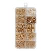 Accesorios de joyería hechos a mano para bricolaje, pendientes, ganchos para la oreja, pulsera, collar, material en caja, herramienta con cuentas, juego