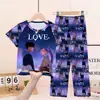 Comercio Exterior Pijamas Infantiles Primavera y Verano Manga Corta Pantalón Largo Dibujos Animados Grupo de Chicos Sharjah Grupo de Chicas K-Pop Ropa de Casa para Niños Mayores