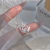 Collar con colgante de corazón palpitante de plata esterlina S925 de SHIAI, regalo de San Valentín para novia, cadena de clavícula ligera de lujo