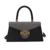 Bolso bandolera casual versátil de estilo chino con textura retro, estampado de moda y cadena moderna, bolso de hombro de estilo chino nuevo para mujer
