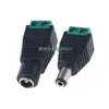Cable conector de alimentación para cámara de vigilancia, conector macho y hembra DC directo de fábrica, sin soldadura, poste de cable, enchufe de conversión verde de 12V