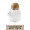 Frasco de vidrio con tapa de corcho frasco para almacenar granos de café frasco para almacenar frutas secas granos té frasco de vidrio para té