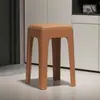 Taburete para uso doméstico, engrosado, apilable, plástico resistente, adecuado para sala de estar comedor, simple, antideslizante, taburete alto para mesa de comedor, taburete cuadrado suave con cojín
