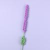 Terminado a mano transfronterizo lana lavanda flor artificial lana tejida tejida Flor Hogar Ramo a juego al por mayor