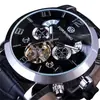 Reloj Mecánico Automático Parcial Tourbillon de Moda Casual con Esfera Grande para Hombre Forsining Fuxini