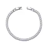 Moda Europeia e Americana Simples Versátil Novo Estilo Joias Nicho Material de Cobre Galvanizado Luxo Leve Corrente Totalmente Cravejada com Zircônia Pulseira para Mulheres