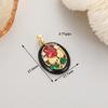 Rosa flocado DIY Accesorios para Colgante Collar de Alto Sentido Accesorios para Pulsera Colgante Zirconia Hoja de Ginkgo Blanco Beel Colgante Único