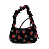 Bolso de Hombro Pequeño Fresco Ins Literario Floral Bolso de Mano Gran Capacidad Estampado Simple Elegante Bolso de Axila para Estudiante