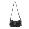 Bolsos de mujer de moda transfronterizos 2026 otoño nuevo bolso de hombro cruzado retro de mezclilla bolso nicho de viajero bolso tipo albóndiga