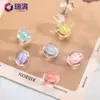 Fábrica 12mm Calabaza Transparente Color Interno Cuenta Cuenta Media Pulsera Coreana Flor de Zapato DIY Accesorios de Joyería para Niños