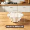 Tazón Desechable de Papel con Forma de Pétalo para Helado, Vaso para Helado de Taro, Tazón Pequeño para Raspado de Hielo, Tazón para Yogur, Tazón Biodegradable de Pulpa de Papel