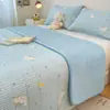 Cubrecama de terciopelo de leche de algodón puro, pieza única, con forro polar añadido para mayor grosor, sábana de cama 100% algodón, tapete de tatami, antideslizante y resistente a las manchas, apto para todas las estaciones