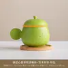 Taza de Cerámica de Buena Suerte con Tapa Cuchara Taza para Beber Café de Oficina y Plato Juego Caja de Regalo para el Hogar Logo