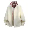 Jaqueta Nova Vibe High Street Primavera e Outono 2026 para Homens e Mulheres, Peça Superior de Marca Tendência para Casais, Casaco Casual Xadrez Color Block