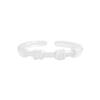 1579 K-Style Ins Nicho Diseño de Lujo Accesible Anillo Espiral Anillo Liso Plata de Ley S925 Anillo Abierto de Plata para Mujer