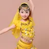 Tops Indianos de Dança para Crianças, Roupas de Performance que Mostram a Barriga, Atacado de Fabricantes de Roupas de Treino e Prática de Dança do Ventre para Crianças
