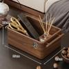Cesta de Armazenamento de Mesa Chinesa de Madeira Maciça Cesta de Armazenamento para Mesa de Centro de Sala de Estar Lanches Chaves Artigos Diversos Cosméticos Caixa de Armazenamento para Tesouras