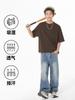 Camiseta de Algodón Pesado de Manga Corta Jianheng para Hombre Transpirable Básica de Cuello Redondo Manga Corta para Mujer Top Holgado Casual de Color Sólido
