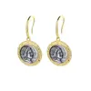 Nueva Estatua de Diosa Romana Antigua Moneda Antigua Tailandesa Pendientes de Plata de Ley S925 Moda de Alto Sentido para Mujer Pendientes con Gancho para la Oreja Vintage