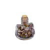 Grava de Cristal Natural Botella de los Deseos para Gatitos Botella de Vidrio con Grava de Cristal Creativa DIY Atmósfera Festiva Adorno de Cristal