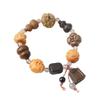 Pulsera Duobao Muzhu Calabaza Caqui Ruyi Satisfacer Ruyi Rosario de Cuentas de Buda Tallado Tridimensional Hecho a Mano Joyería Colgante