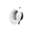 Salida de Aire Fresco Sistema de Aire Acondicionado Interior ABS Ventilador Redondo de Escape Cubierta Decoración Entrada Intercambio Plástico Ébano Negro
