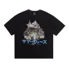 Camiseta Vintage Suelta de Manga Corta con Cuello Redondo Lavada y Desgastada Estilo Americano San Miguel 2026 para Hombres y Mujeres Moderna