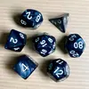 Juego de Dados Poliedros D&D con Patrón de Mármol, Color Mixto Transparente D4D6D8D10D12D20 Caras, Coc, Juego de Mesa, Juego de Siete Piezas