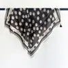 Diseño Estilo Coreano Estampado Artístico Retro Borla Cuadrado Bufanda Decoración Versátil Pañuelo para la Cabeza Tacto de Alta Gama Protector de Cuello Bufanda Bufanda de Seda