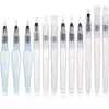 Pincel de cerdas macias para pintura com aquarela sólida de caneta-tinteiro caneta com reservatório de água de grande capacidade pincel para pintura com lápis de cor solúvel em água