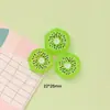 Fruta de simulación kiwi sandía fresa rebanada gel de crema DIY accesorios para el cabello llavero flor para zapatos joyería de resina