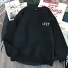Sudadera para Hombre Nueva Primavera y Otoño Holgada Estilo Hong Kong Delgada de Manga Larga Camiseta Base Chaqueta de Pareja Camiseta para Hombre Top Ropa