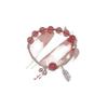 Conjunto de 4 peças de pulseira borboleta pequena fresh berry boo pulseira flor de pessegueiro feminina joias para namoradas