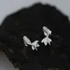 Brincos quadrados de peixe koi de rosca para mulheres, prata pura S999, novo modelo popular, estilo chinês novo e único