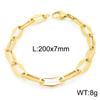 Personalidad Europea y Americana Hecho a Mano Moda Acero de Titanio Hueco 7mm Diamante Hecho a Mano Diseño de Cadena Pulsera Geométrica Simple para Hombres y Mujeres