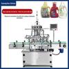 Linha de Montagem de Máquina de Enchimento, Máquina de Enchimento de Pistão Totalmente Automática, Máquina Dosadora de Detergente para Roupa e Gel de Banho, Máquina de Enchimento Quantitativo de Alta Velocidade