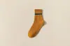 Calcetines de Media Pantorrilla para Hombre de Primavera y Otoño Rayados Modernos Largos Deportivos Transpirables Absorbentes de Sudor Estudiante Casual de Algodón Absorbentes de Sudor y Resistentes al Olor