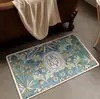 Felpudo retro baño puerta de baño absorbente secado rápido lodo de diatomeas alfombrilla suave baño inodoro alfombrilla antideslizante