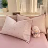 Funda de almohada de algodón puro 48*74 cm, funda de almohada estampada 100% algodón para uso doméstico, juego de dos fundas de almohada individuales