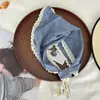 Bufanda Triángulo de Encaje Bufanda de Flores Japonesa y Coreana Bufanda Pequeña Suave Protección para el Cuello de Mujer para Habitación con Aire Acondicionado de Primavera y Verano Bufanda Pequeña de Seda