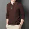Nueva Camiseta de Manga Larga de Otoño 2025 para Hombres de Mediana Edad, Camiseta Básica de Cuello Redondo para Primavera y Otoño para Hombres de Mediana Edad y Mayores 5A