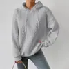 Suéter liso con patrón en relieve para hombre, otoño, estilo Hong Kong, holgado, moderno, top de personalidad, gofre, chaqueta con capucha para pareja